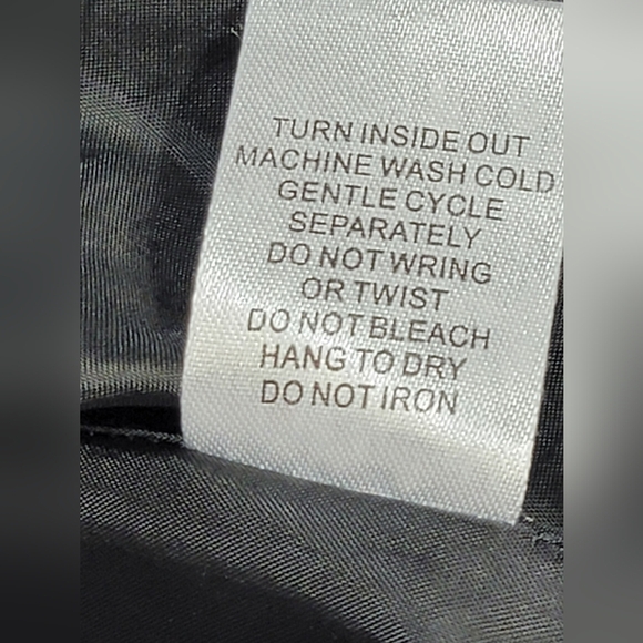 Say What? Black Bomber Jacket with Red Floral Embroidery Womens Size Small - Picture 4 of 12